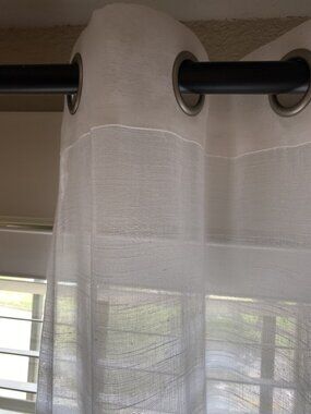 Archaeo Lichtenberg New York One White & Sheer Curtain Panel 52" x 95"